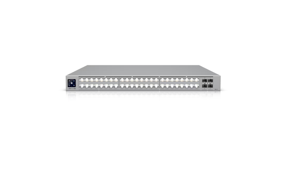 Managed network switch installed and cabled