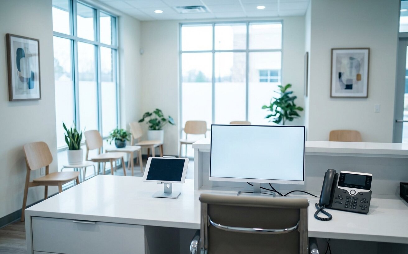 Modern dental practice reception